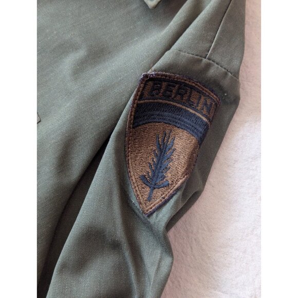 US Military Vintage 70s Men's Cotton Blend Utility OG-507 Field Shirt / Size L - Picture 3 of 11